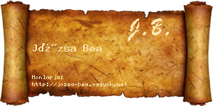 Józsa Bea névjegykártya